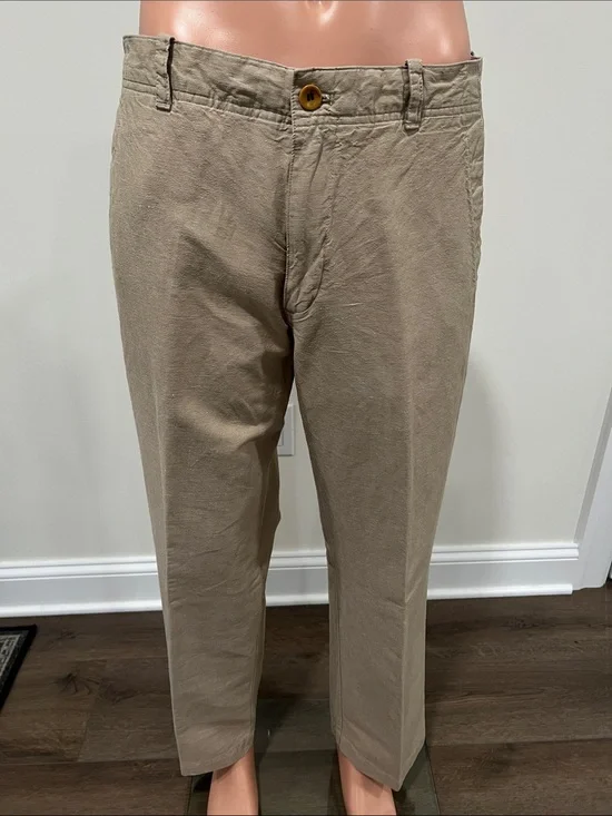 Banana Republic Relaxed Fit Linen/Cotton Blend Casual Pants Size 35/32