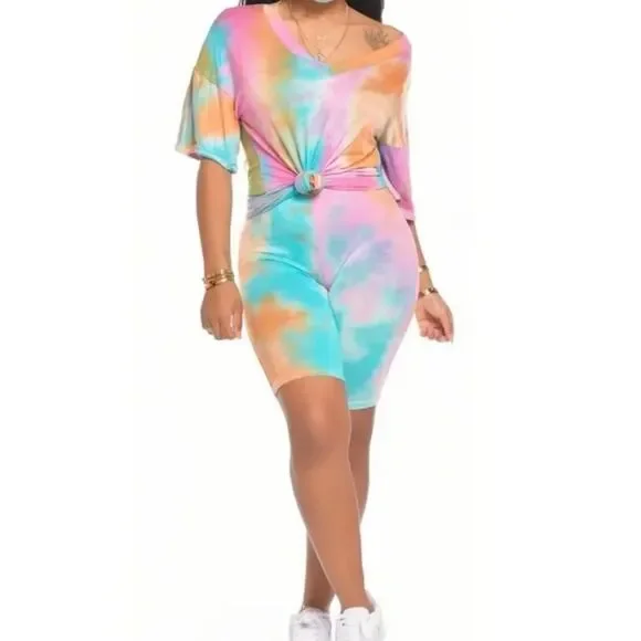 Ladies Tie Dye 2 Piece Set sz Small