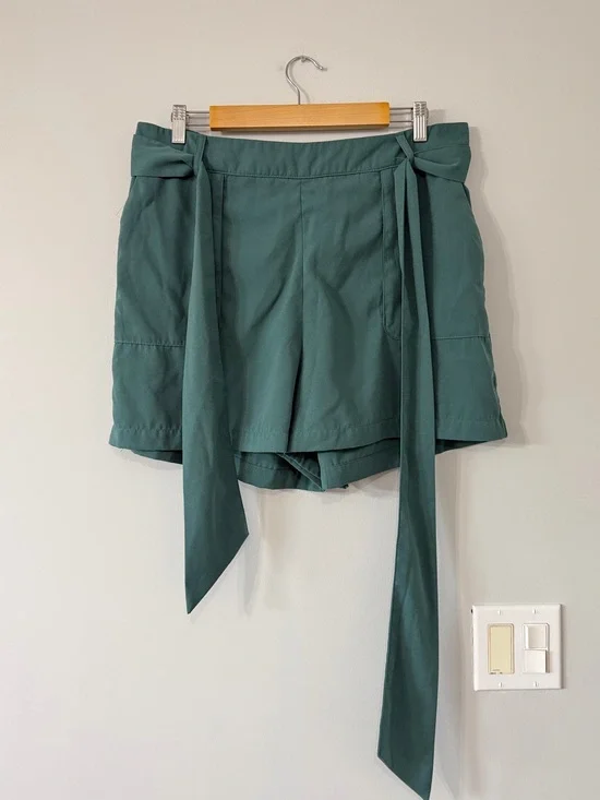 A New Day Teal Tie-Waist Shorts – Size XL