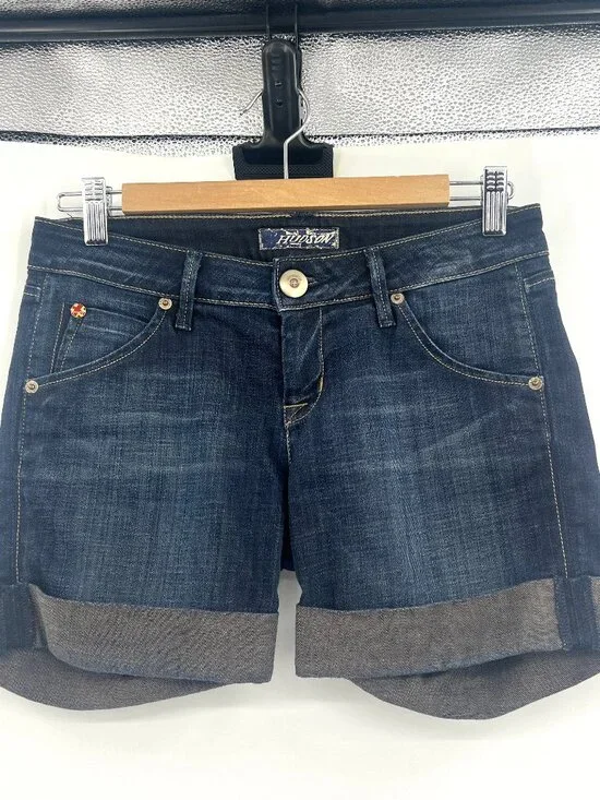 Hudson Dark Wash Cuffed Denim Shorts Women's 26