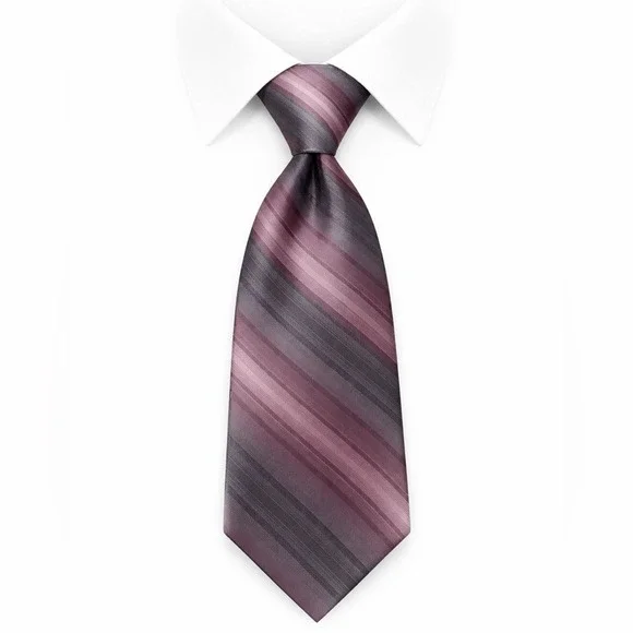 Axist Mens Silk Neck Tie Quiet Luxury Old Money Career Professional Striped Pink