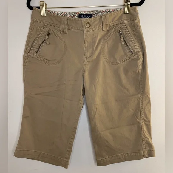 Sonoma Life & Style Bermuda Shorts Khaki Size 4P