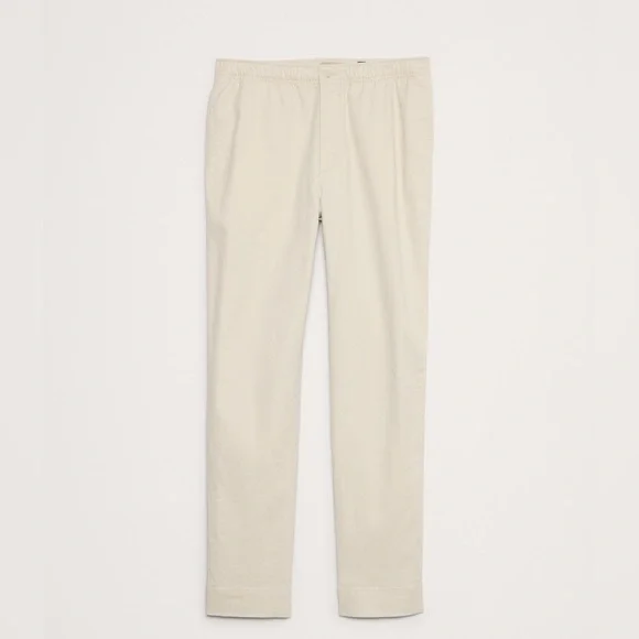 NWT! Banana Rupublic Straight Italian Linen-Cotton Pull-On Pant - Small 🩷
