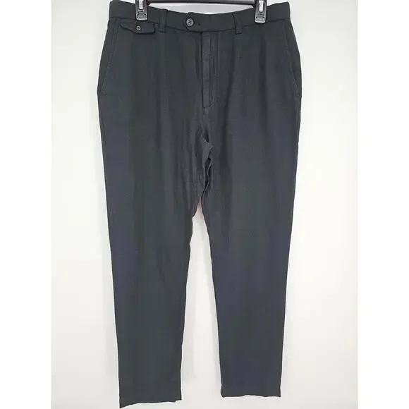Banana‎ Republic Athletic Pants 32 x 34 Black Linen-Blend Pants NWT