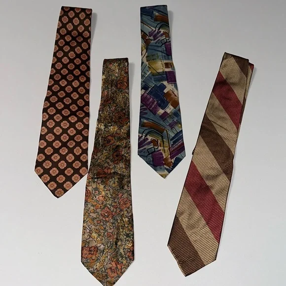 4 MENS VINTAGE TIES