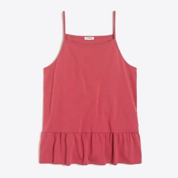 J. Crew Ruffle Peplum Cami Tank Top