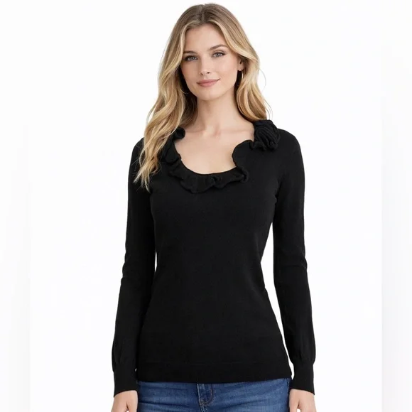 J. Crew Sweater Black Wool S