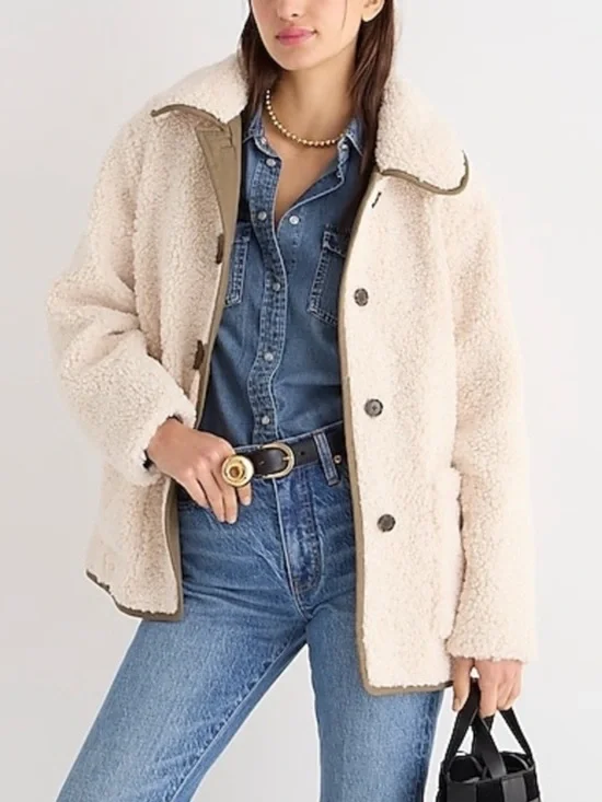 J. Crew Sherpa Teddy Coat