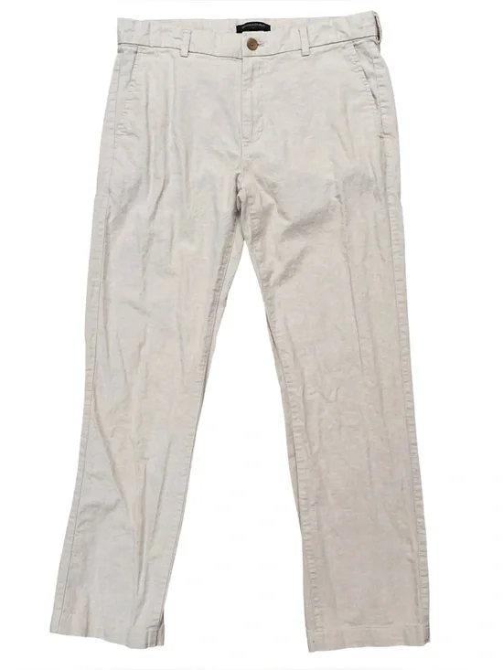 Banana Republic Pants Mens Size 33x32 Flat Front Linen Cotton Straight Leg Beige