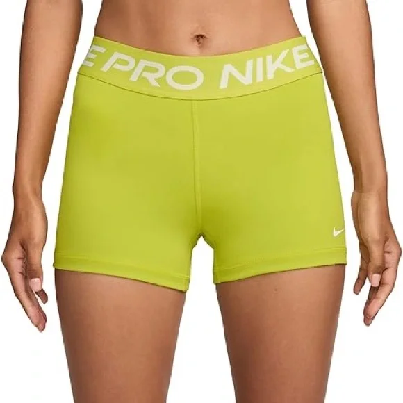 NWT Nike Pro 3” fluorescent Green Workout Shorts