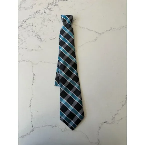 NWOT New York Bespoke Blue and Gray Plaid Tie