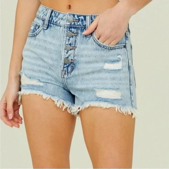 Altar'd State Frayed Jean Shorts 4 Buttonfly distressed