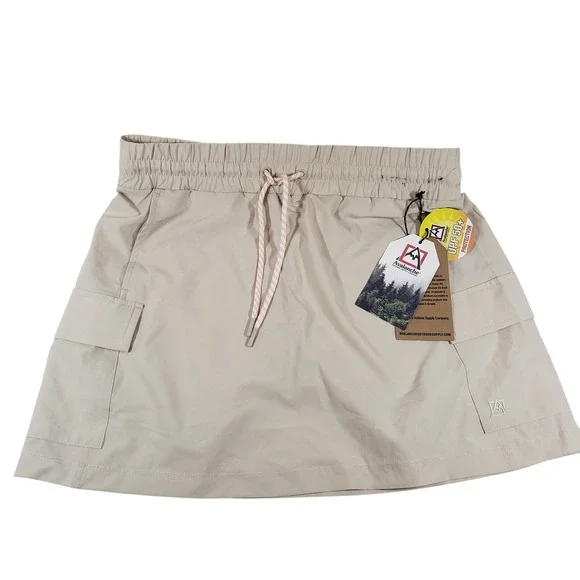 Avalanche Outdoor Supply Co Womens‎ Khaki Cargo Skort UPF 50+ Stretch Medium NEW
