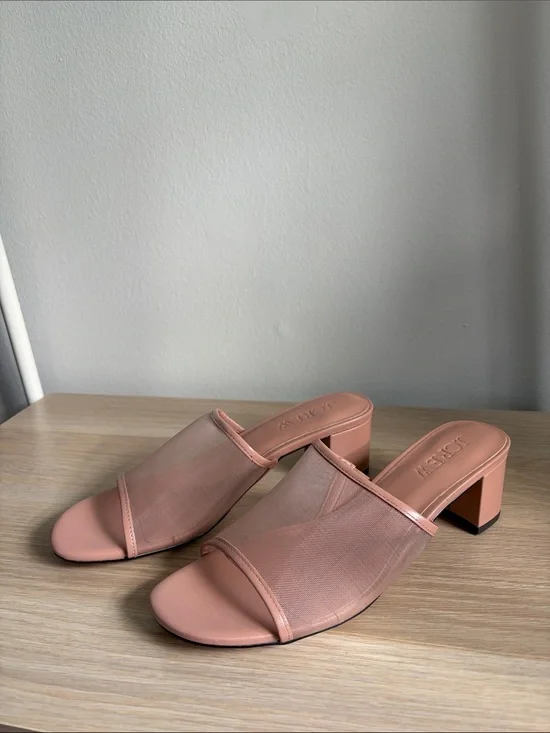 J. Crew Mule Block-Heel Sandals in Terra Cotta