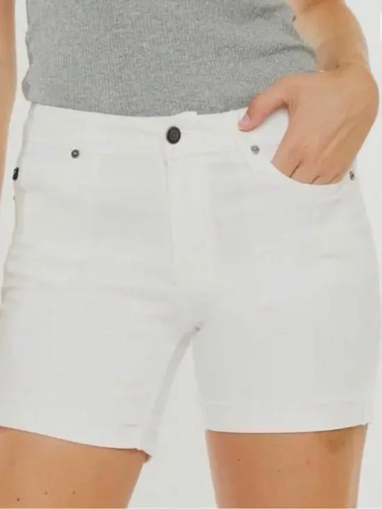 KanCan White Wash Shorts