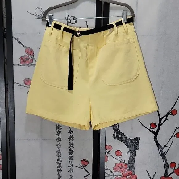 The Frankie Shop High Waist Adjustable Belt Shorts Size Small