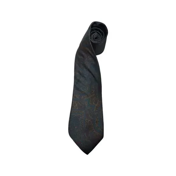 Brooks Brothers Makers Blue Burgundy Paisley Silk Tie Necktie