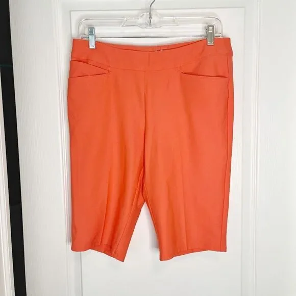 Adidas Pull On Pocket Bermuda Dress Stretch Climacool Sport Walking Shorts