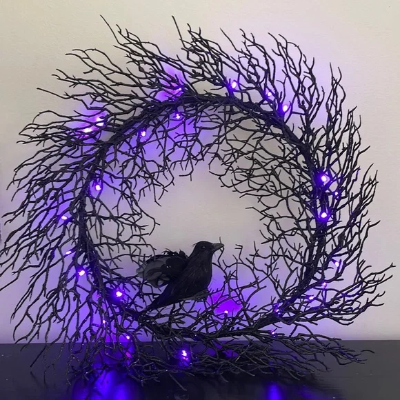 Black Sparkling Halloween Wreath