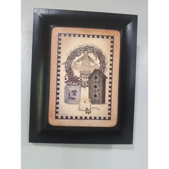 Vintage folk art plaque 