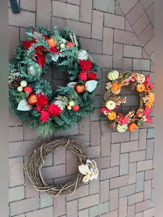 Three Festive wreaths