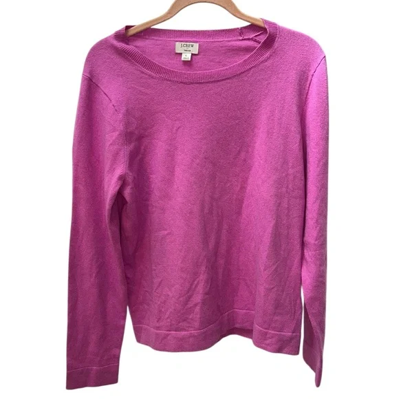 J. Crew TEDDIE prettiest Spring color purple pink sweater L 42 bust