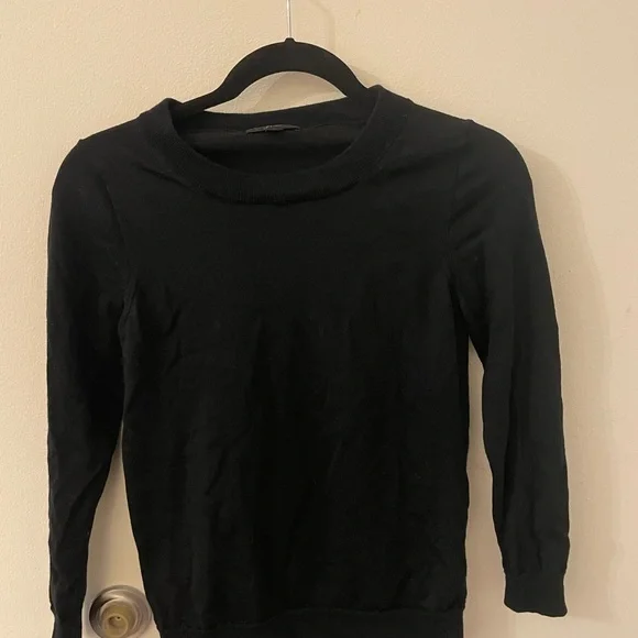 J. Crew Women's Black Crew Neck Sweater