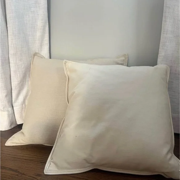 Crate&Barrel Cream Accent Pillows
