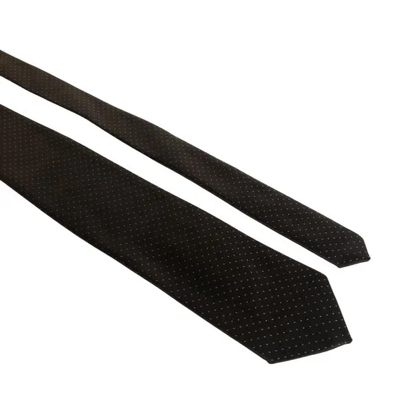 Ambassador Polyester Tie Mens Necktie Brown Small Tan Dots Office Work Gift