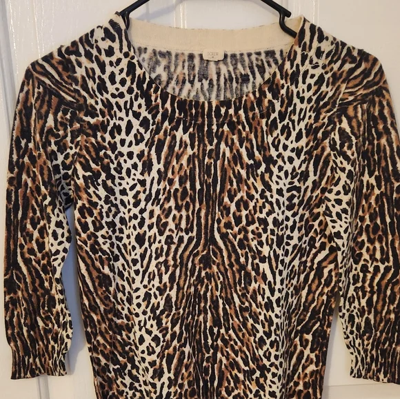 J. Crew Leopard Print Sweater