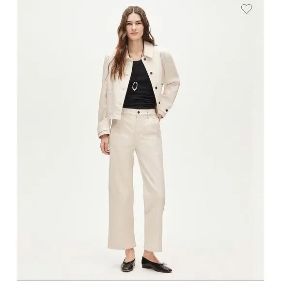 J. Crew Tall utility slim-wide jean in Ecru NWT Size 30T
