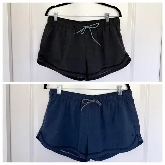 Prana Mariya Athletic Shorts BUNDLE Black Blue Large