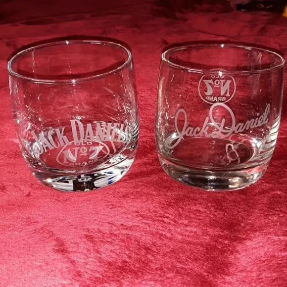 2‎ Jack Daniel's Old No. 7 Etched Cocktail Glasses