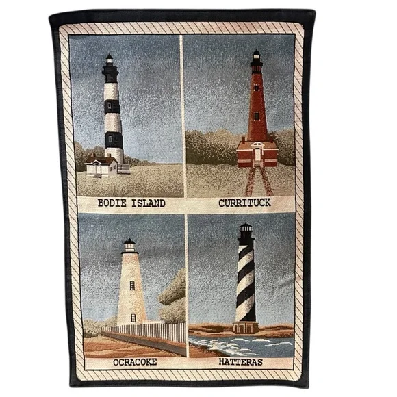 North‎ Carolina Lighthouse Tapestry Wall Hanging Coastal Nautical Decor