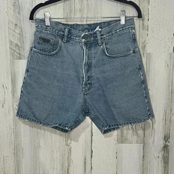 Calvin Klein Jeans Vintage 90s High Rise Denim Shorts Medium Wash Made in USA