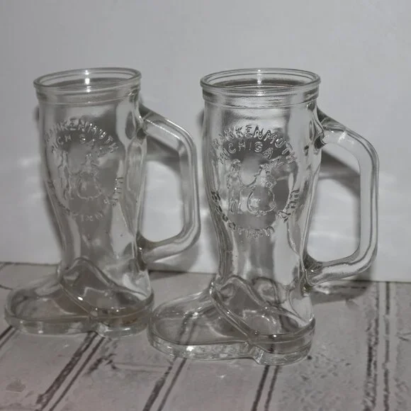 🍺 Vintage Beer Boots · Frankenmuth Bavarian Inn · Set of 2 · 6.5