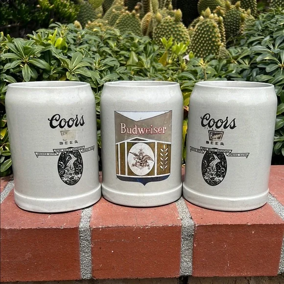 Coors and Budweiser Beer Steins Set made in Germany‎