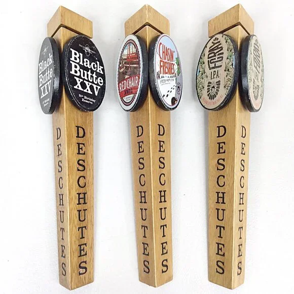 Lot of 3 Deschutes Brewing Beer‎ Tap Handles Red Chair Black Butte XXV Foray IPA