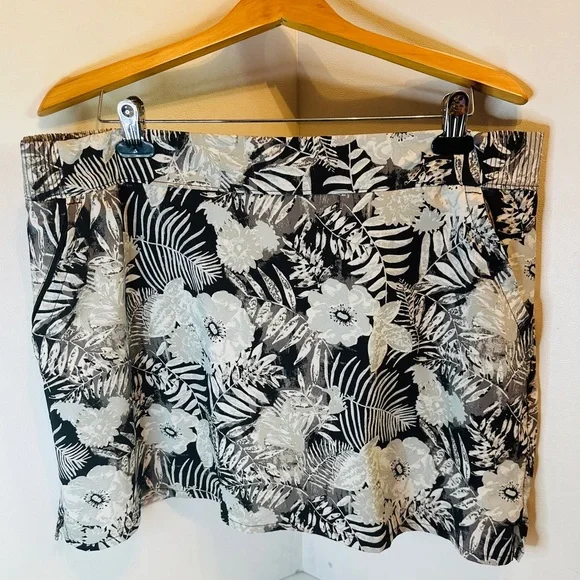 Women’s COLUMBIA PFG Sun Drifter Floral Skort Stretch Tropical Sz XL
