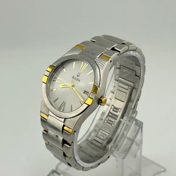Bulova White 2-Tone Stainless Steel Women's Watch 98U28 #550