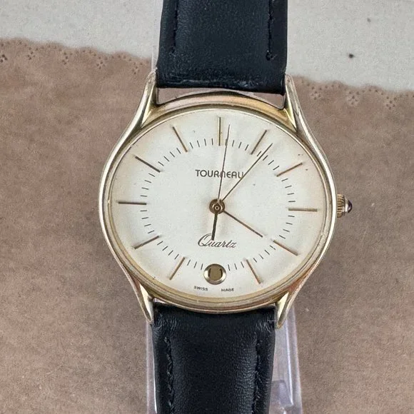 Vintage Tourneau Watch Swiss made 18 Karat 10 Micron Gold Plated