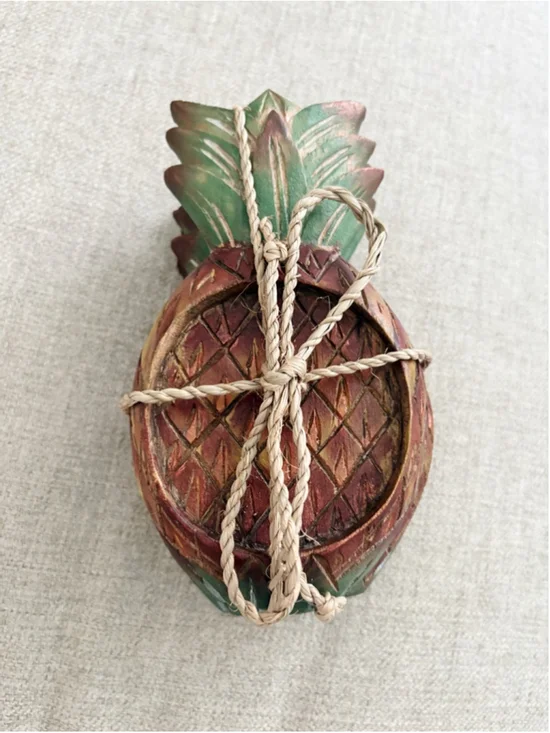 Pineapple Coastal Hand Carved Tropical Coasters