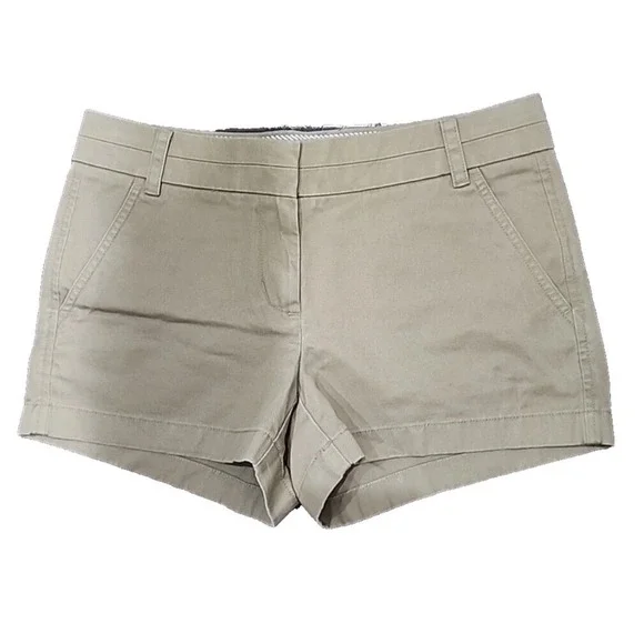 J.Crew Broken-In Chino‎ Shorts Womens 8 Khaki Cotton Mid Rise Casual 4.5
