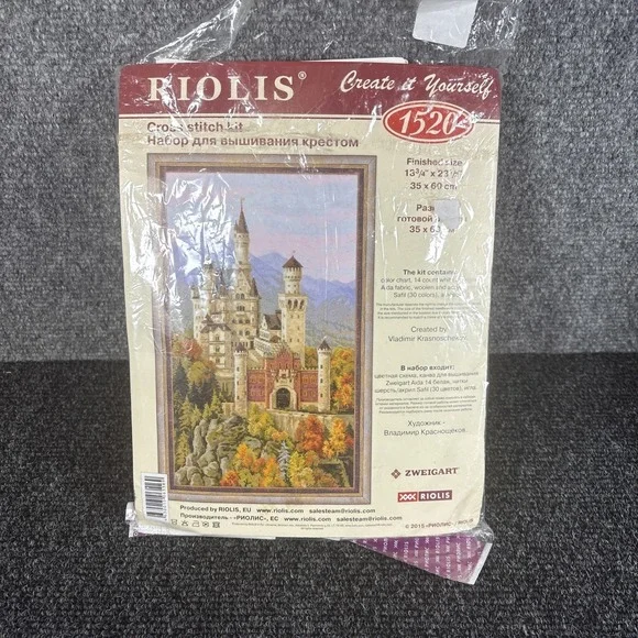 Riolis~Zweigart Cross Stitch Kit~Neuschwanstein Castle~13.75