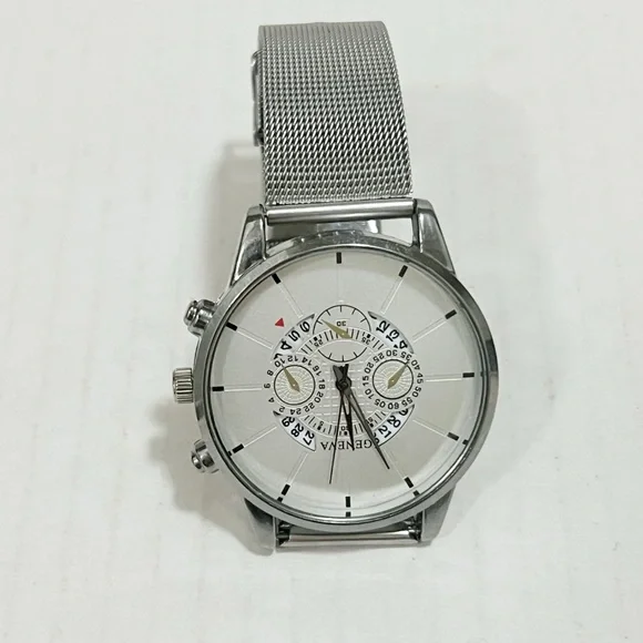 Gorgeous Multi Functional Geneva Watch Mesh Band