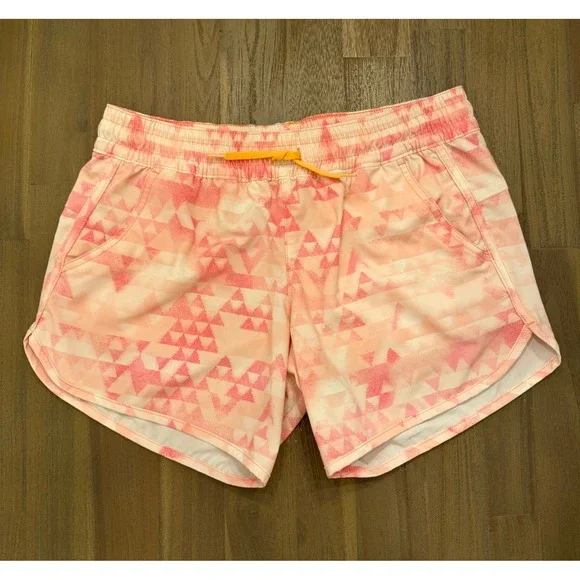 Columbia Womens‎ Pink Orange Geometric Active Shorts XL2827 Small