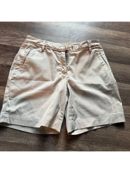 (BOGO 75% Off) Lady Hagen Womens Beige Golf Shorts Size 4 Cotton Blend