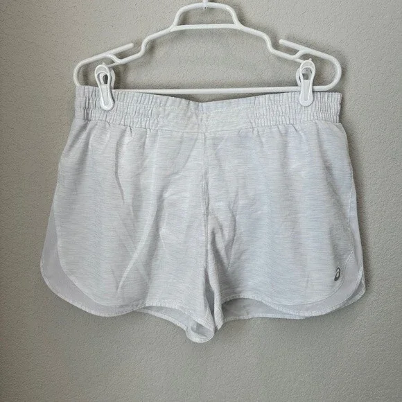 NWT Asics White & Blue High Rise Running Shorts - Size Large
