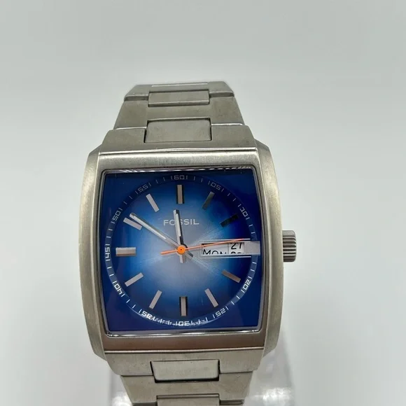 Fossil Blue Dial Stainless Steel Watch JR.8069 water resistant #561