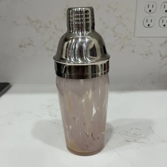 Glass Cocktail shaker Clear and Pink